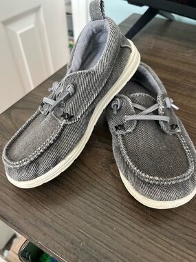 Cat & Jack Kids Gray Canvas Boat Shoes